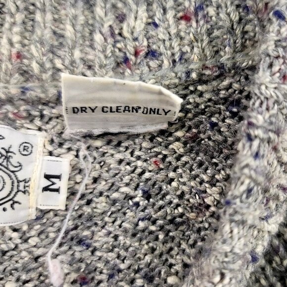 The Villager Womens Vintage Gray Sweater Cowl Neck Detail Medium Silk Wool Blend - Picture 4 of 8